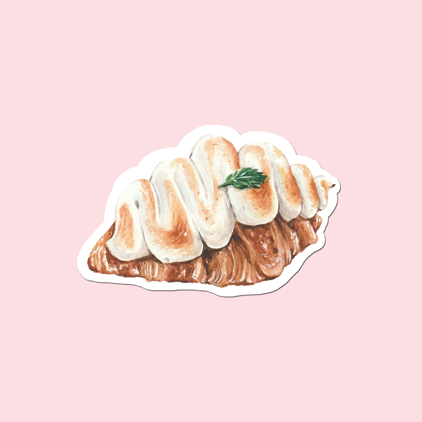 Croissant Waterproof matte sticker