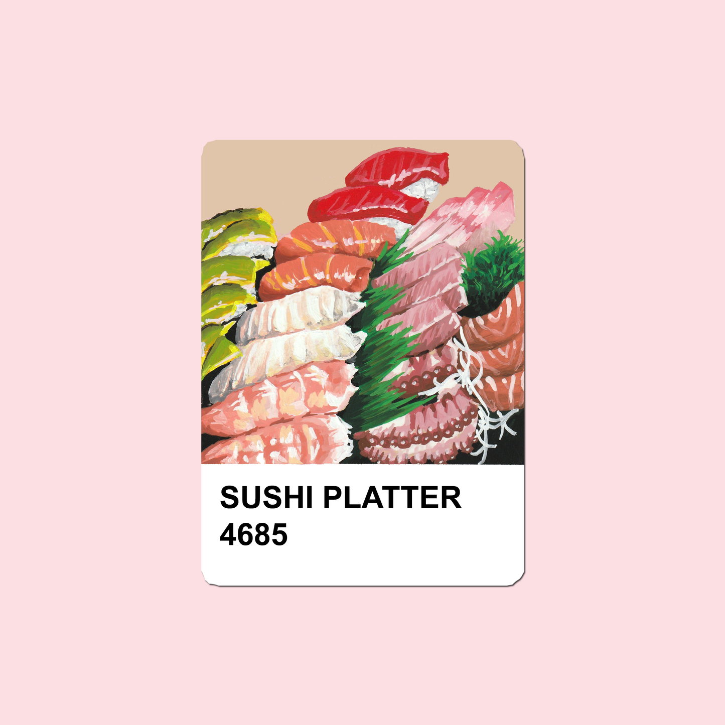 Sushi Platter Waterproof matte sticker