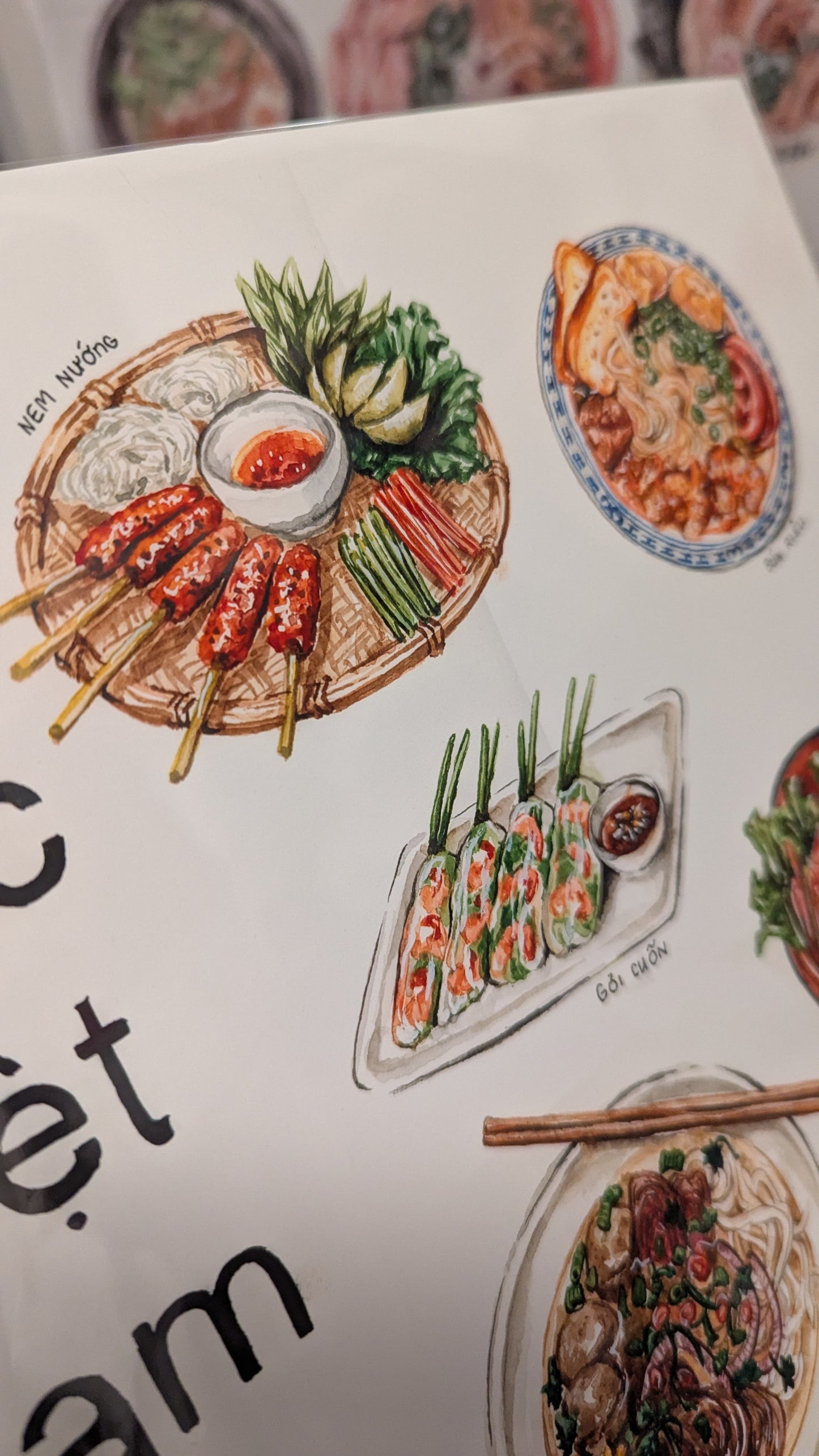 Vietnamese Dishes Art Print