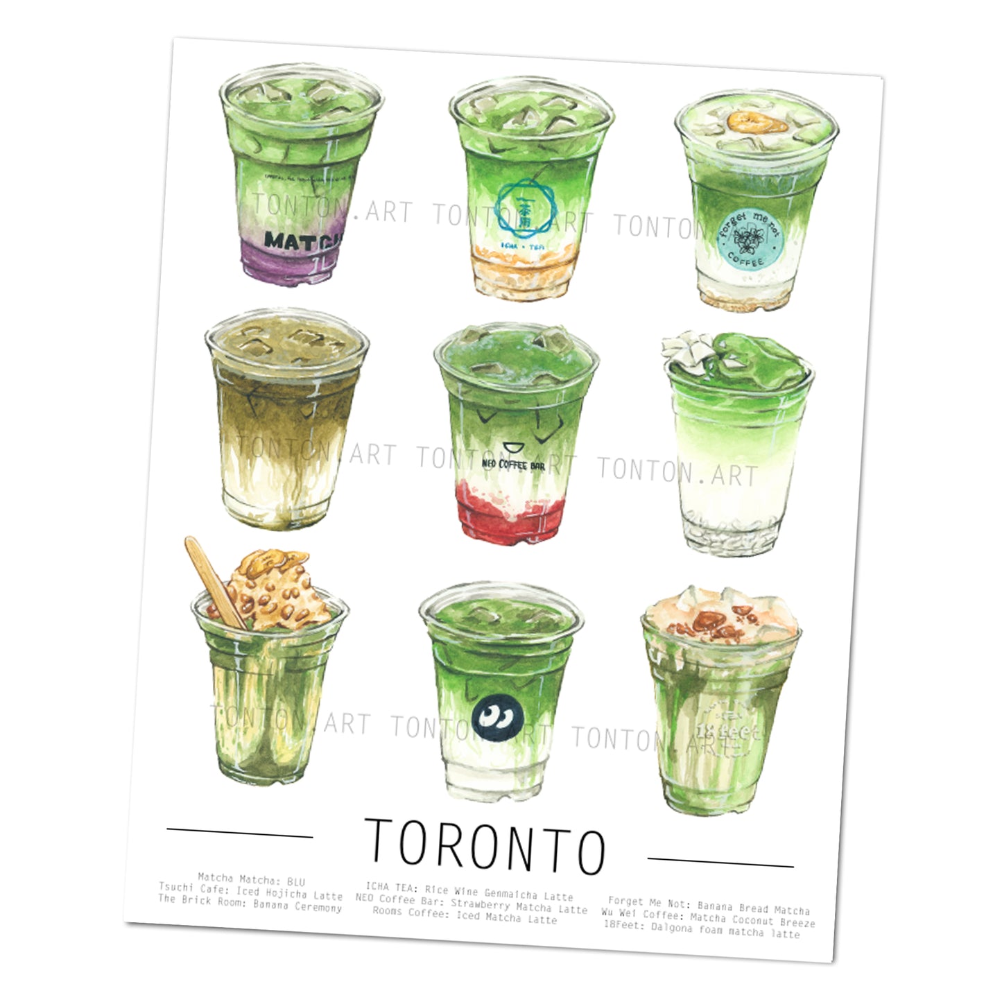 Toronto Matcha Art Print