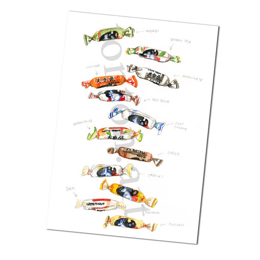 Limited Edition White Rabbit Candy Print