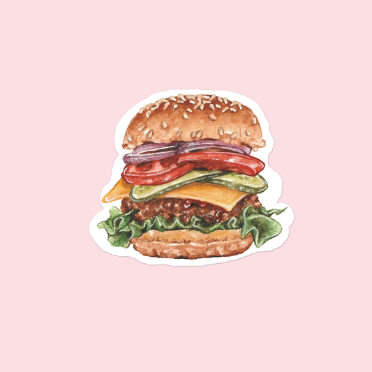 Hamburger Vinyl Waterproof matte Sticker