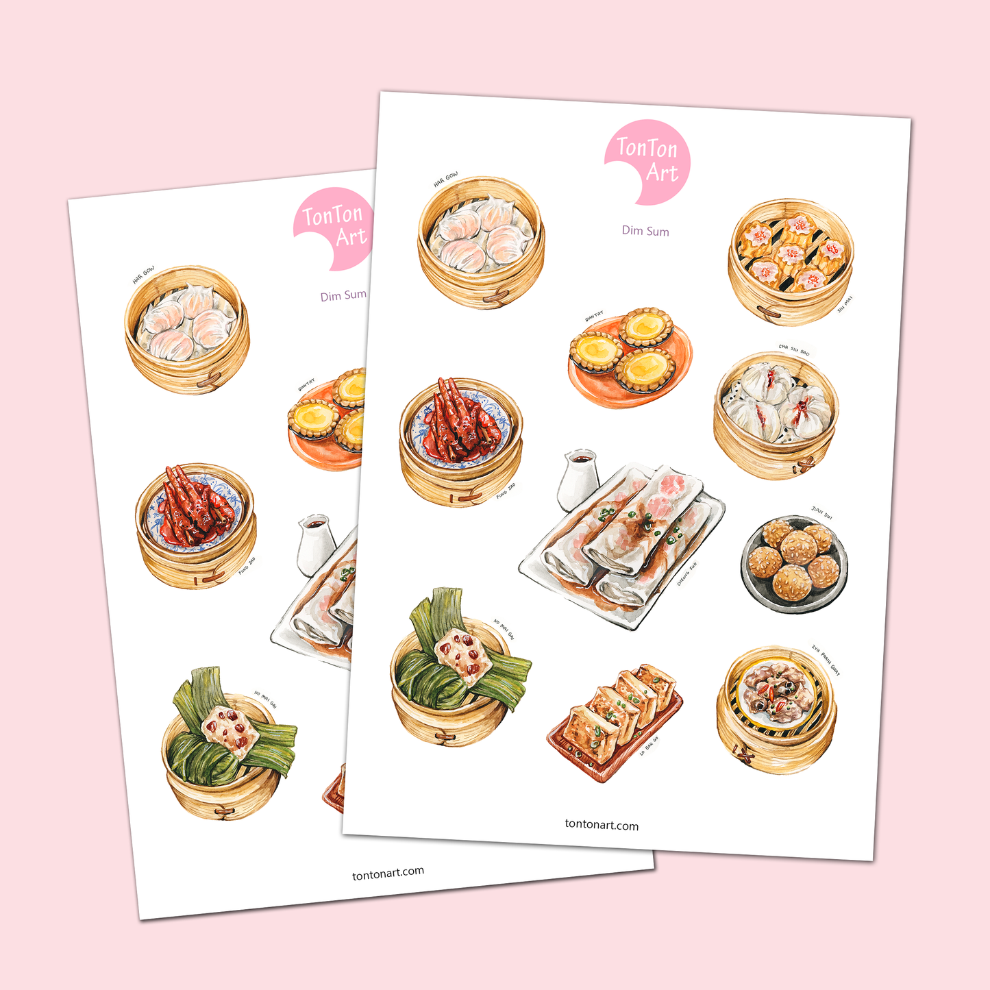 DimSum Vinyl sticker sheet