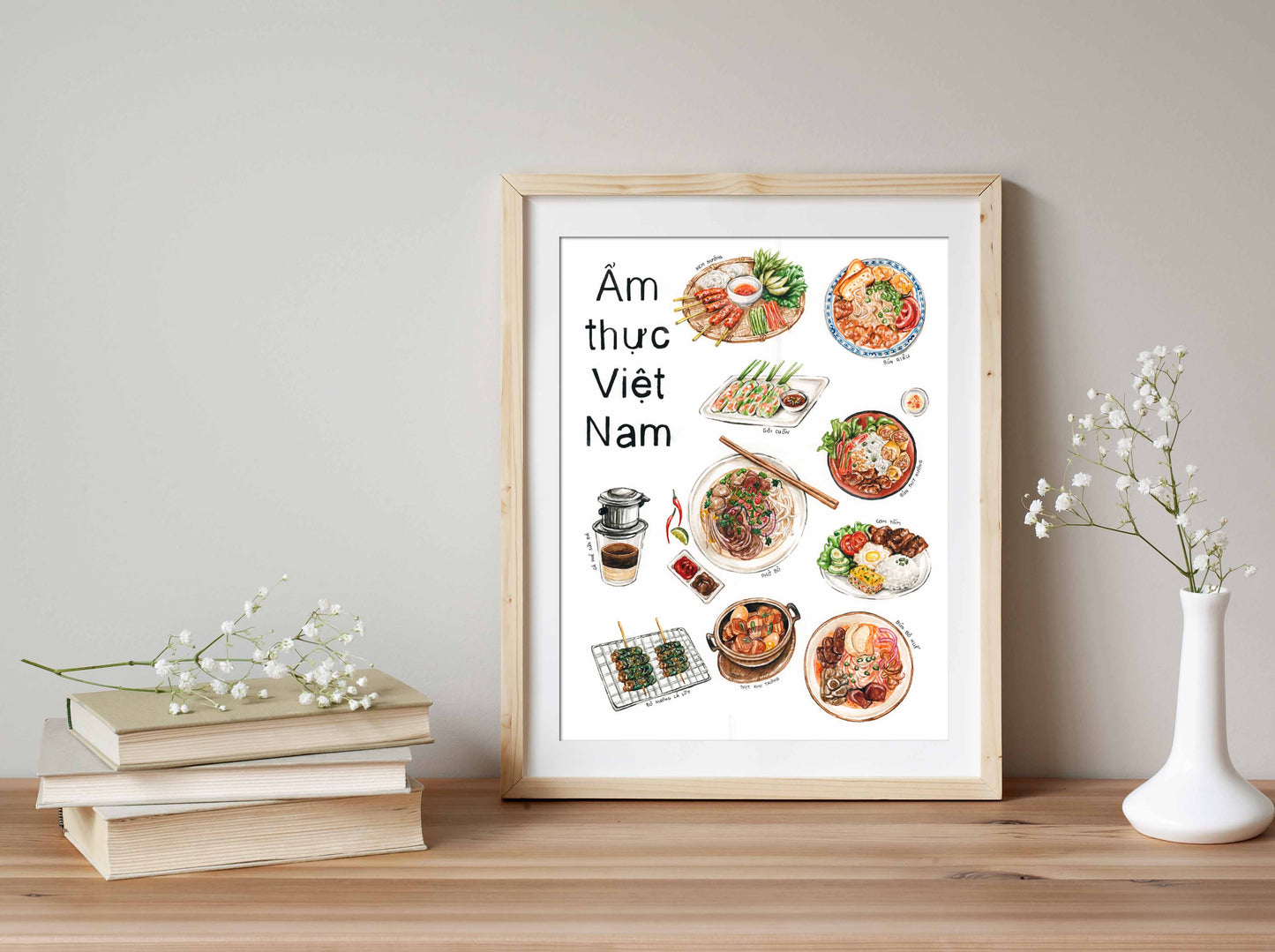 Vietnamese Food Collection Painting