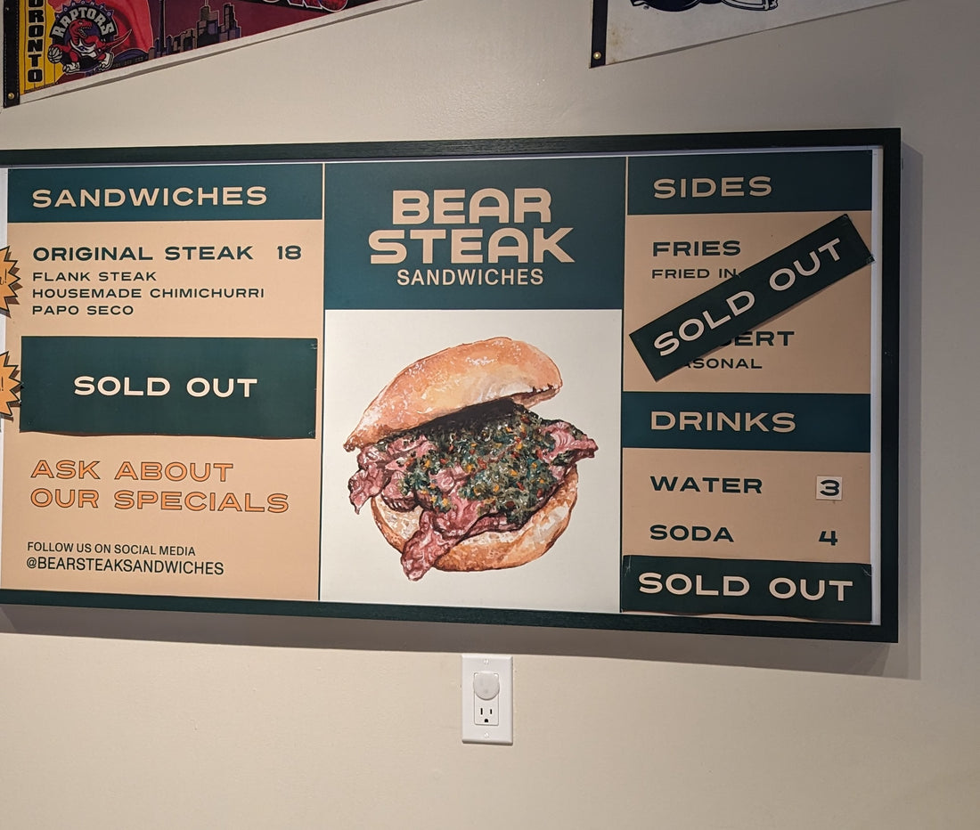 BEAR Steak Sandwiches Wall Design