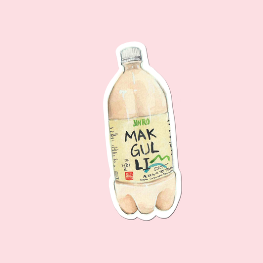 Makgulli Waterproof matte sticker