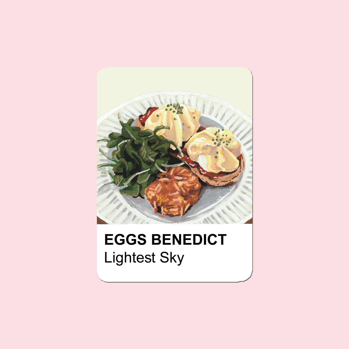 Eggs Benedict Waterproof matte sticker