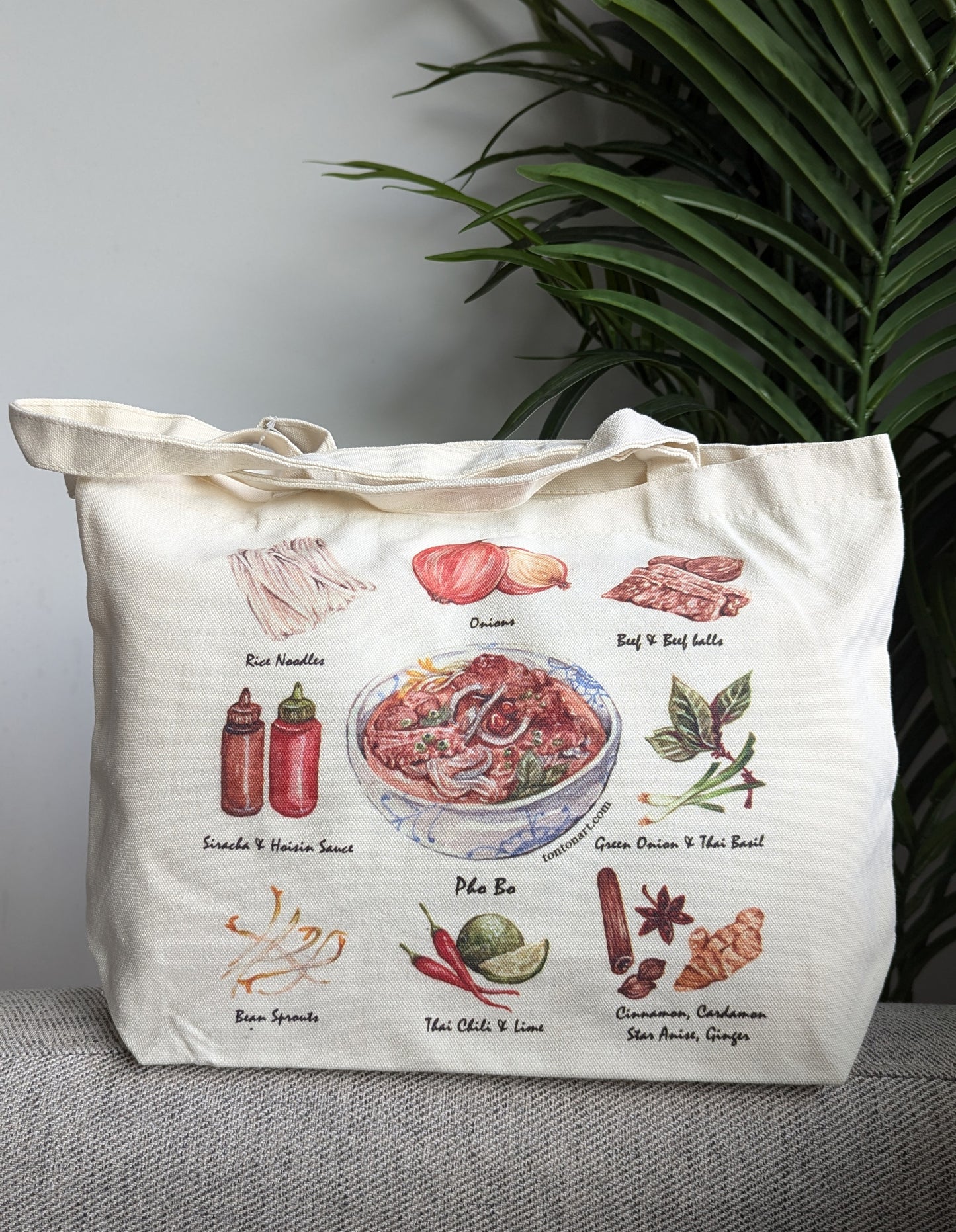 Pho Recipe Tote Bag