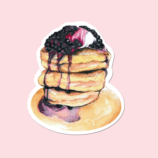 Pancakes Waterproof matte sticker