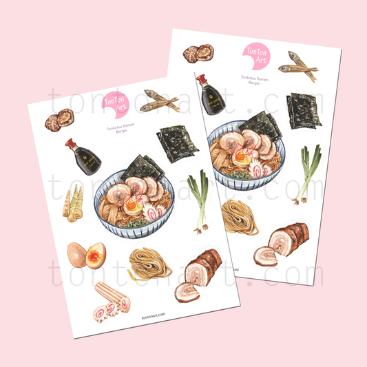 Tonkotsu Vinyl sticker sheet