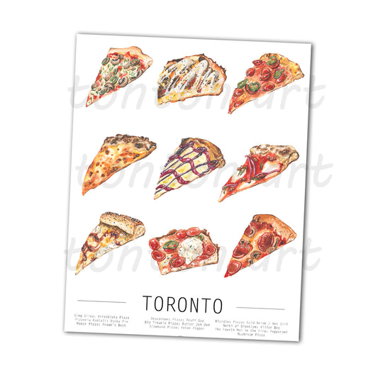 Toronto Pizza Art Print