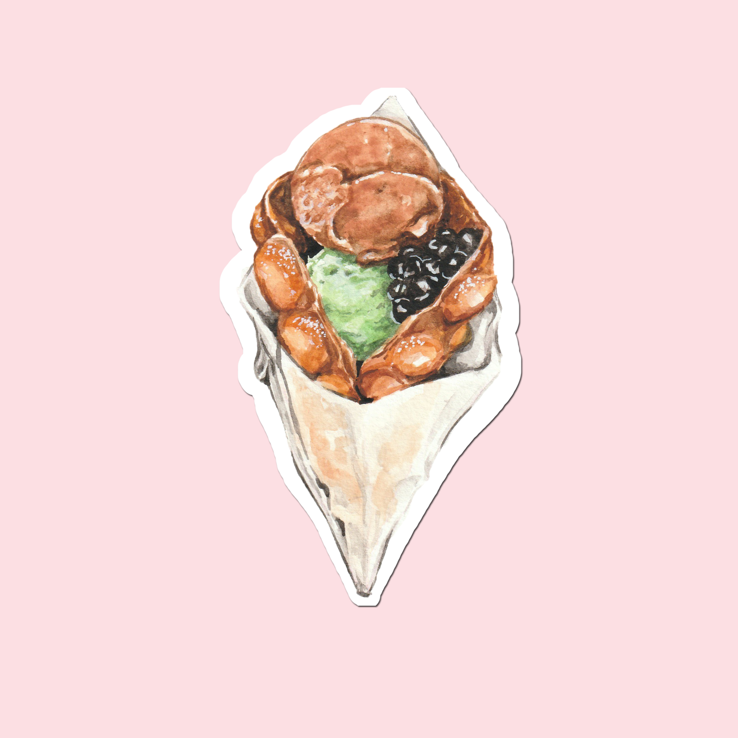 Bubble icecream Waterproof matte sticker