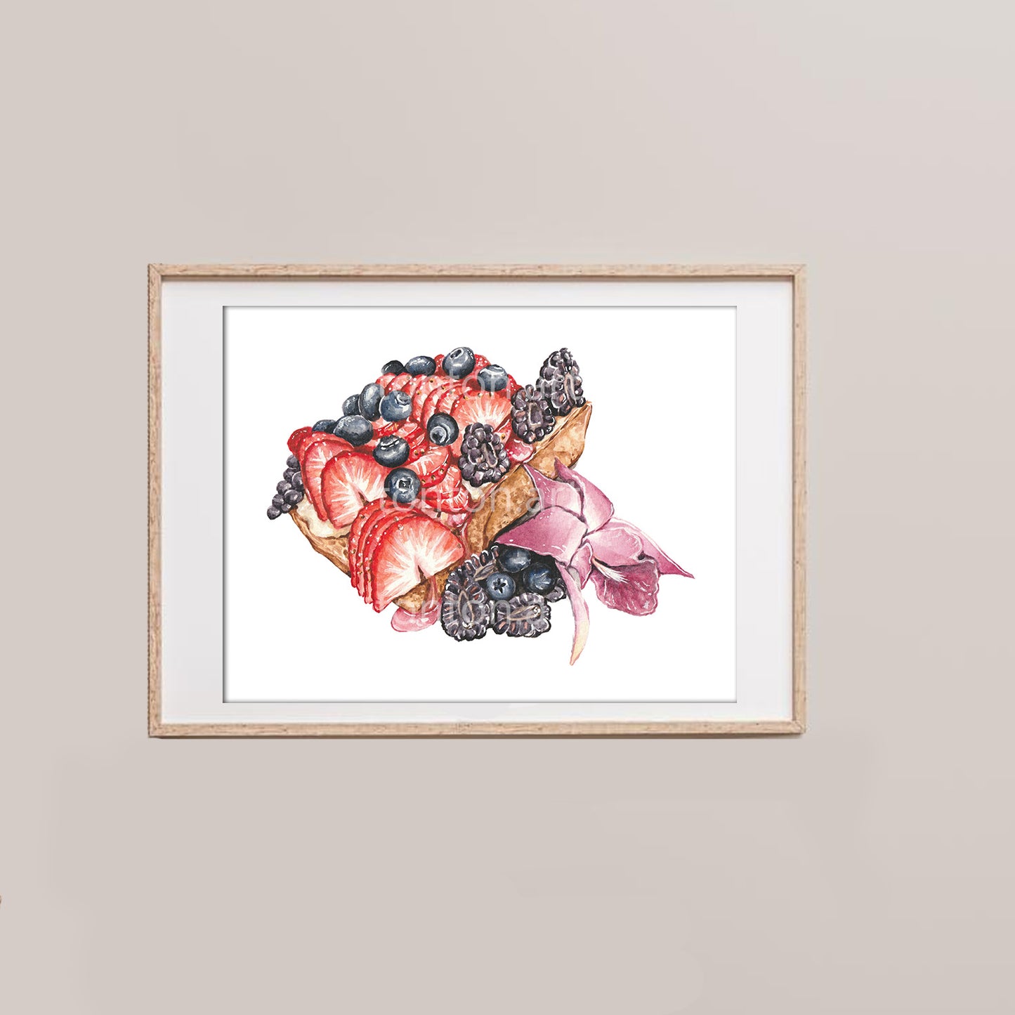 Berry Toast Art Print