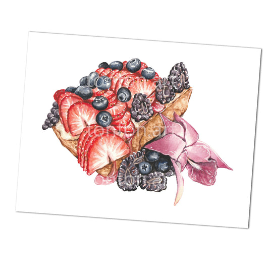 Berry Toast Art Print