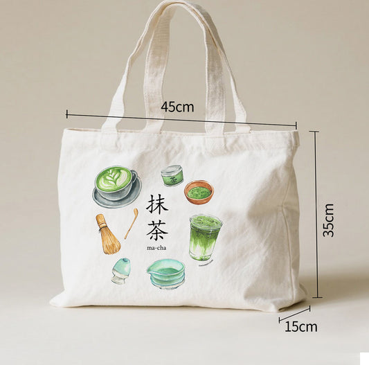 Matcha Canvas Tote Bag
