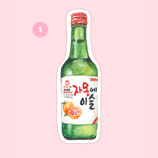 Grapefruit Soju Sticker -Glossy