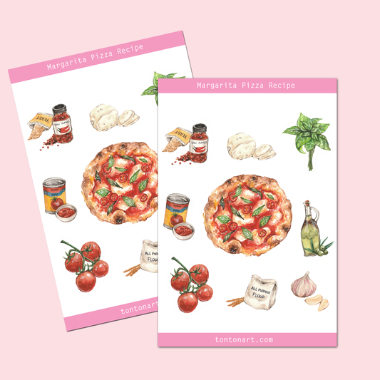 Margarita Pizza Vinyl Sticker Sheet