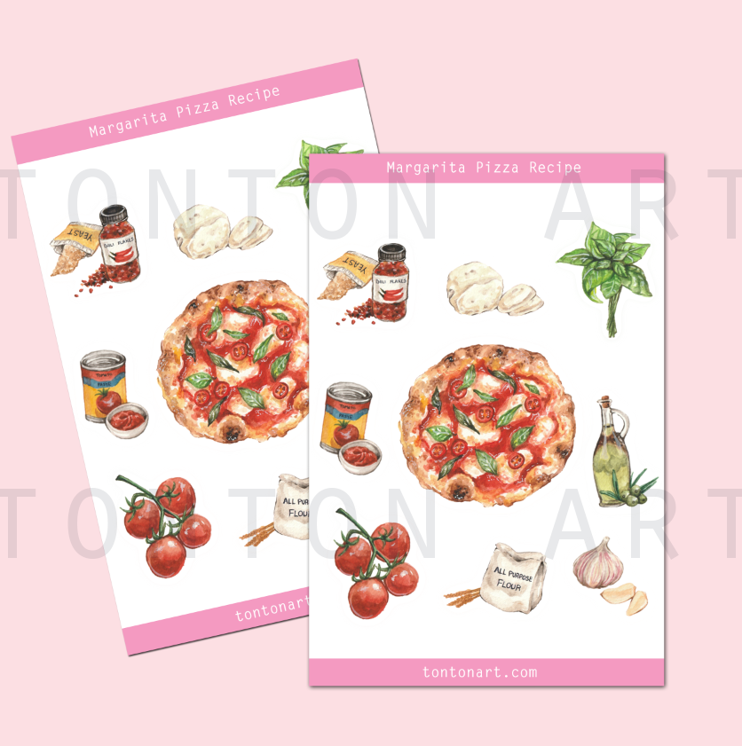 Margarita Pizza Vinyl Sticker Sheet