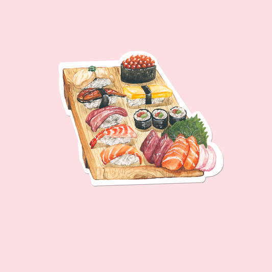 Sushi Platter Vinyl Waterproof matte Sticker