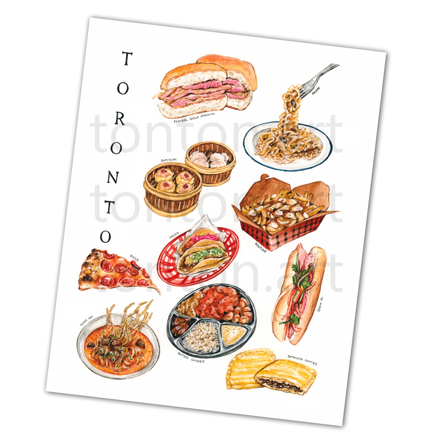 Toronto Food Collection art print