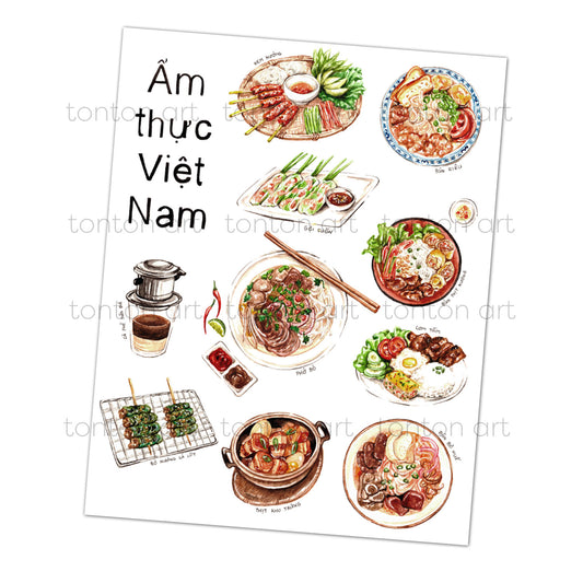 Vietnamese Dishes Art Print